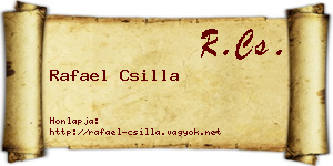 Rafael Csilla névjegykártya